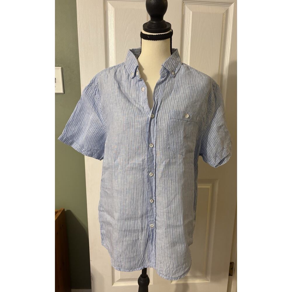 Report Collection Men's Button Down Large 100% Li… - image 1